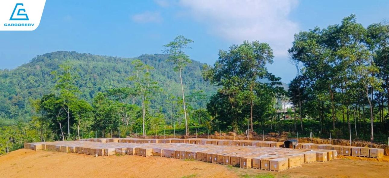 Solar Plant Project - unloading